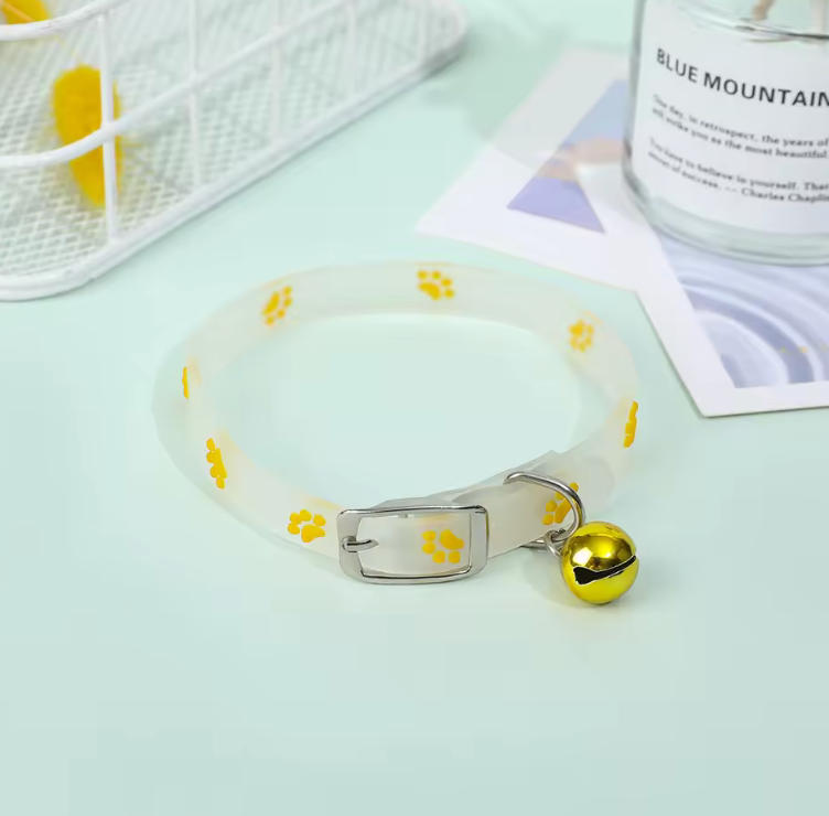 collier pour chat jaune