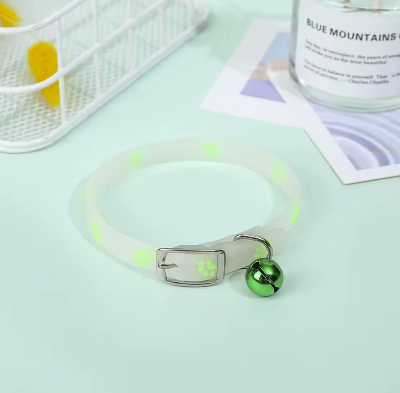 collier pour chat rouge vert
