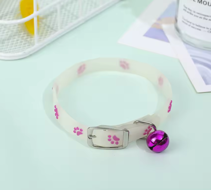 collier pour chat violet