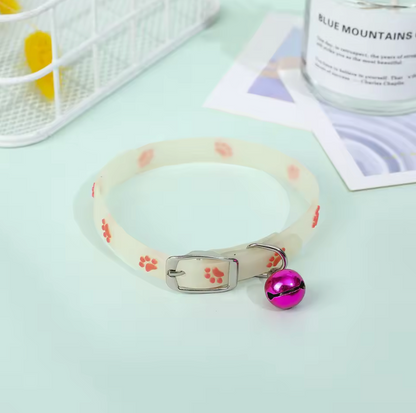 collier pour chat rose